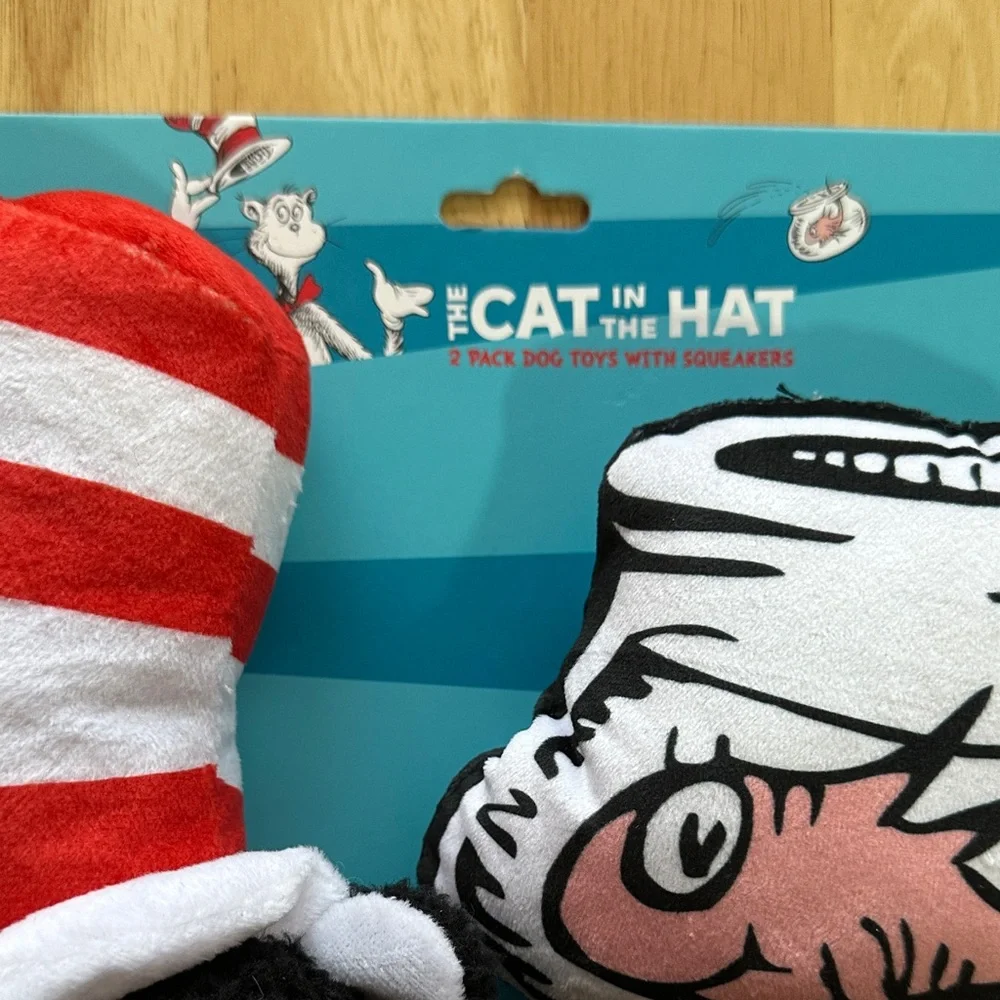Cat in the Hat Plush Dog Toy Set